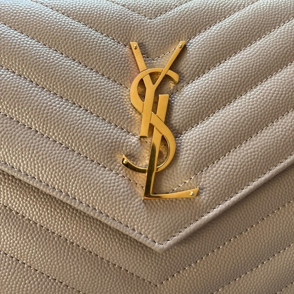 Bags Classic Cassandre Chain Wallet In Grain De Poudre Leather Poshmark